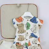 Minibanda Pagliaccetto Bianco Multicolor per Neonati