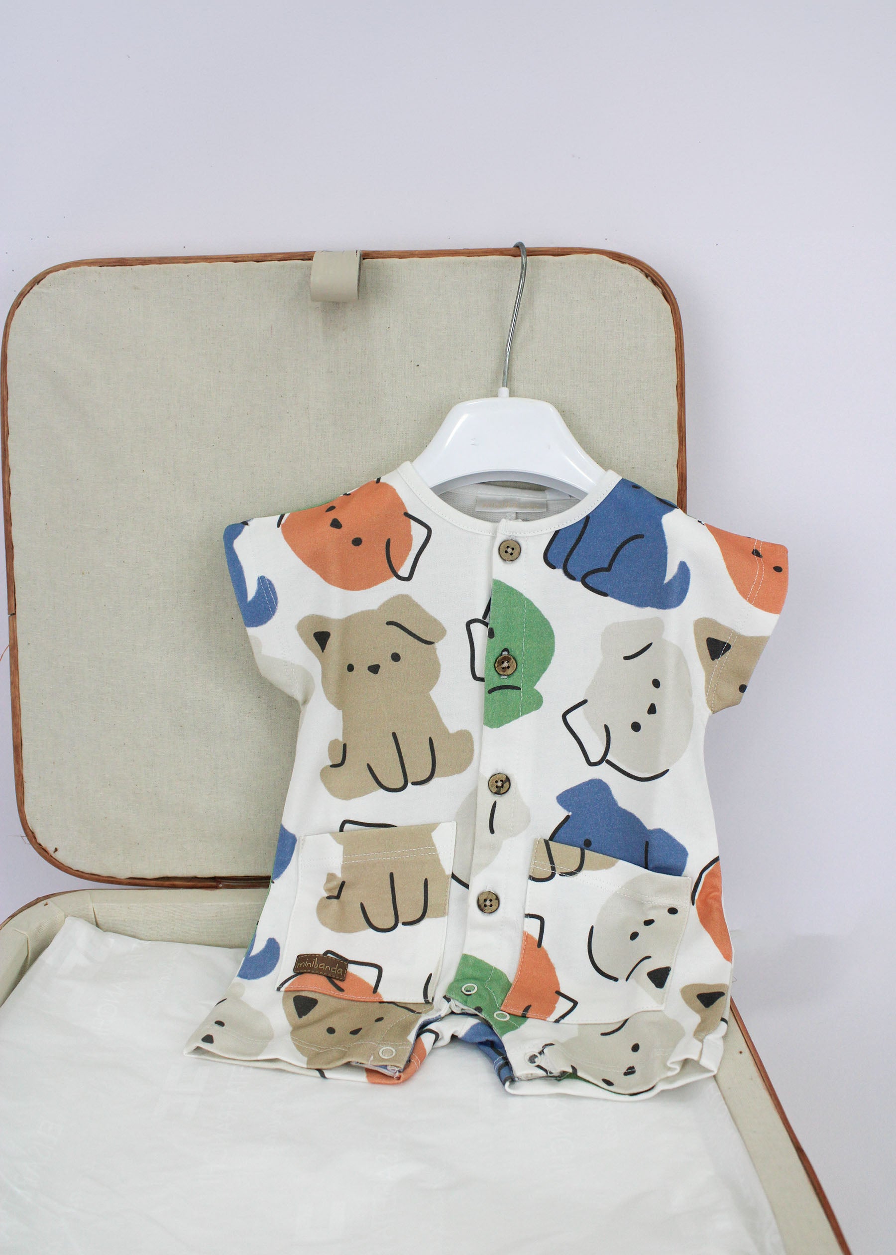 Minibanda Pagliaccetto Bianco Multicolor per Neonati