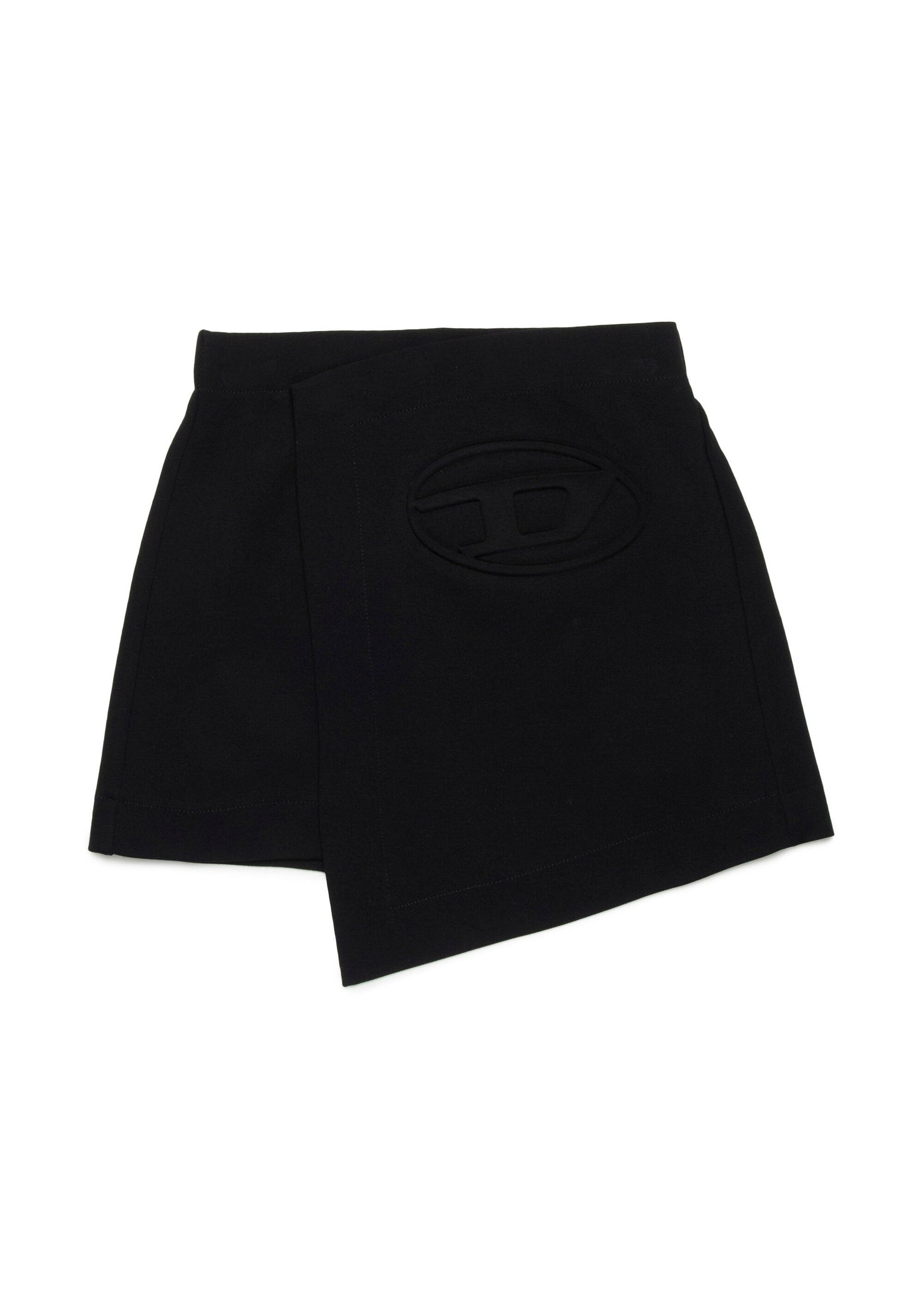 Diesel Kids Gonna a Portafoglio Nera con Logo per Bambine