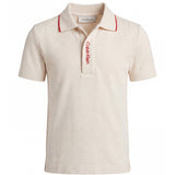 Calvin Klein Kids Polo Beige con Dettagli Rossi per Bambini