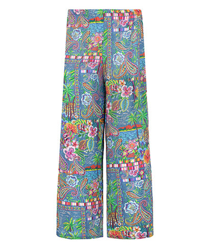 4giveness Kids Pantalone a Palazzo Fantasia Denim Mexicana per Bambine