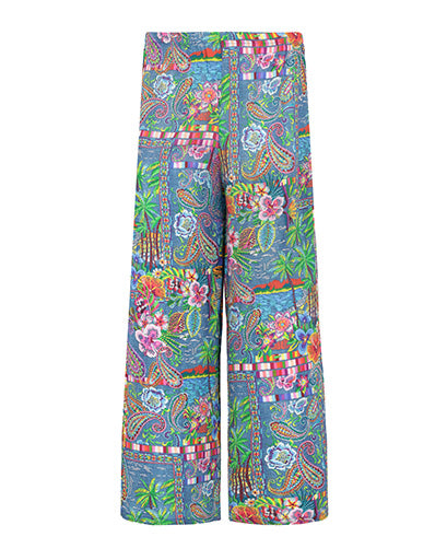 4giveness Kids Pantalone a Palazzo Fantasia Denim Mexicana per Bambine
