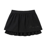 Blumarine Kids Gonna Nero con Logo Strass per Neonate