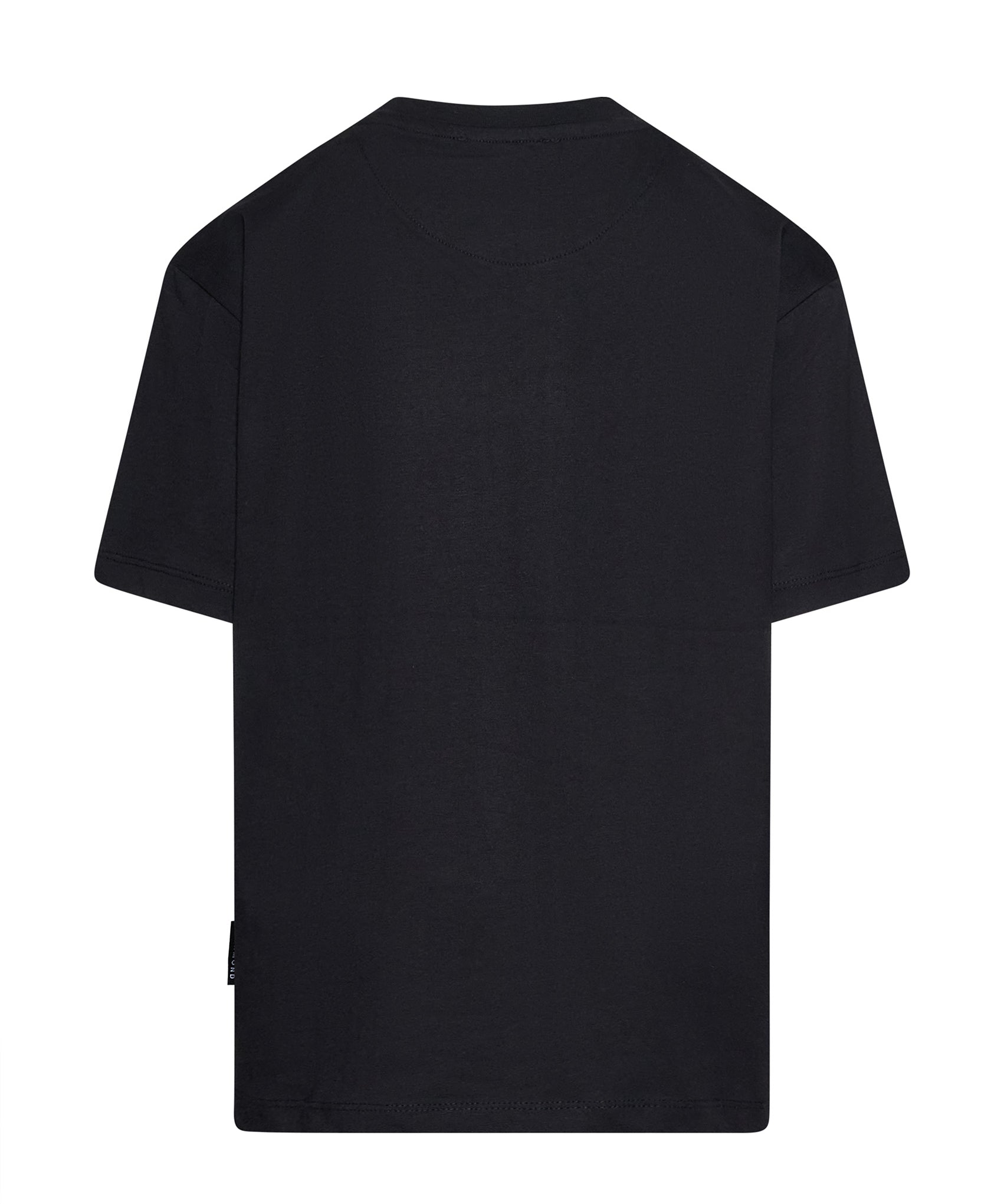 John Richmond Kids T-Shirt Nero con Strass e Logo per Bambina