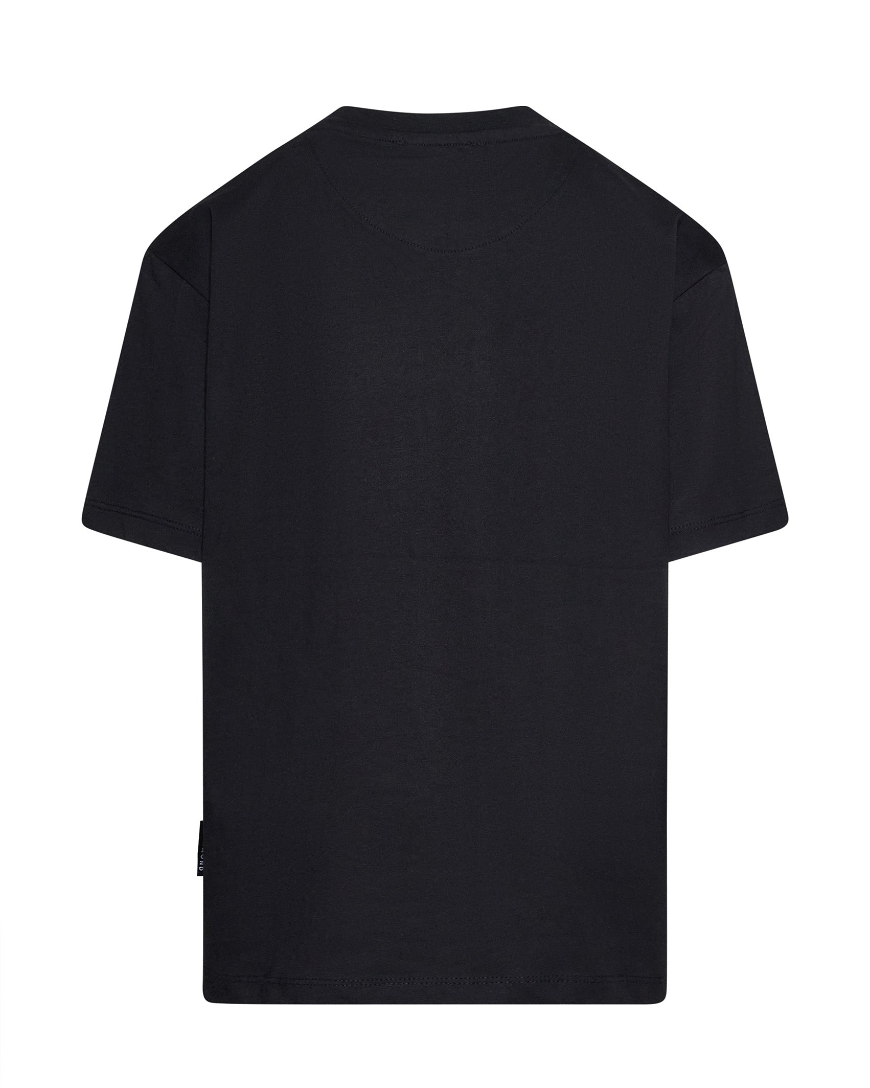 John Richmond Kids T-Shirt Nero con Strass e Logo per Bambina