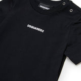 Dsquared2 Kids Black T-shirt with Logo Print
