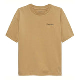 Calvin Klein Kids T-Shirt Beige con Logo e Stampa sul Retro per Bambini