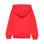 Dsquared2 Kids Felpa Rossa con Cappuccio con Stampa Logo per Bambini (retro)