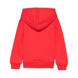 Dsquared2 Kids Felpa Rossa con Cappuccio con Stampa Logo per Bambini (retro)