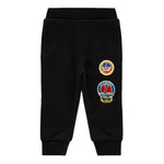 Iceberg Kids Pantaloni Joggers Neri con Patch per Neonati