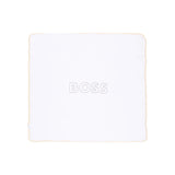BOSS Kids Copertina Beige Bifacciale in Cotone con Orsetti Jacquard e Logo per Bambini
