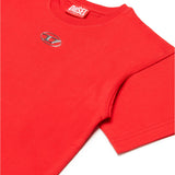 Diesel Kids Red T-shirt with Metallic Oval D Logo