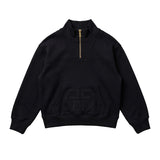 Elisabetta Franchi La Mia Bambina Felpa Nero con Logo e Zip per Bambine
