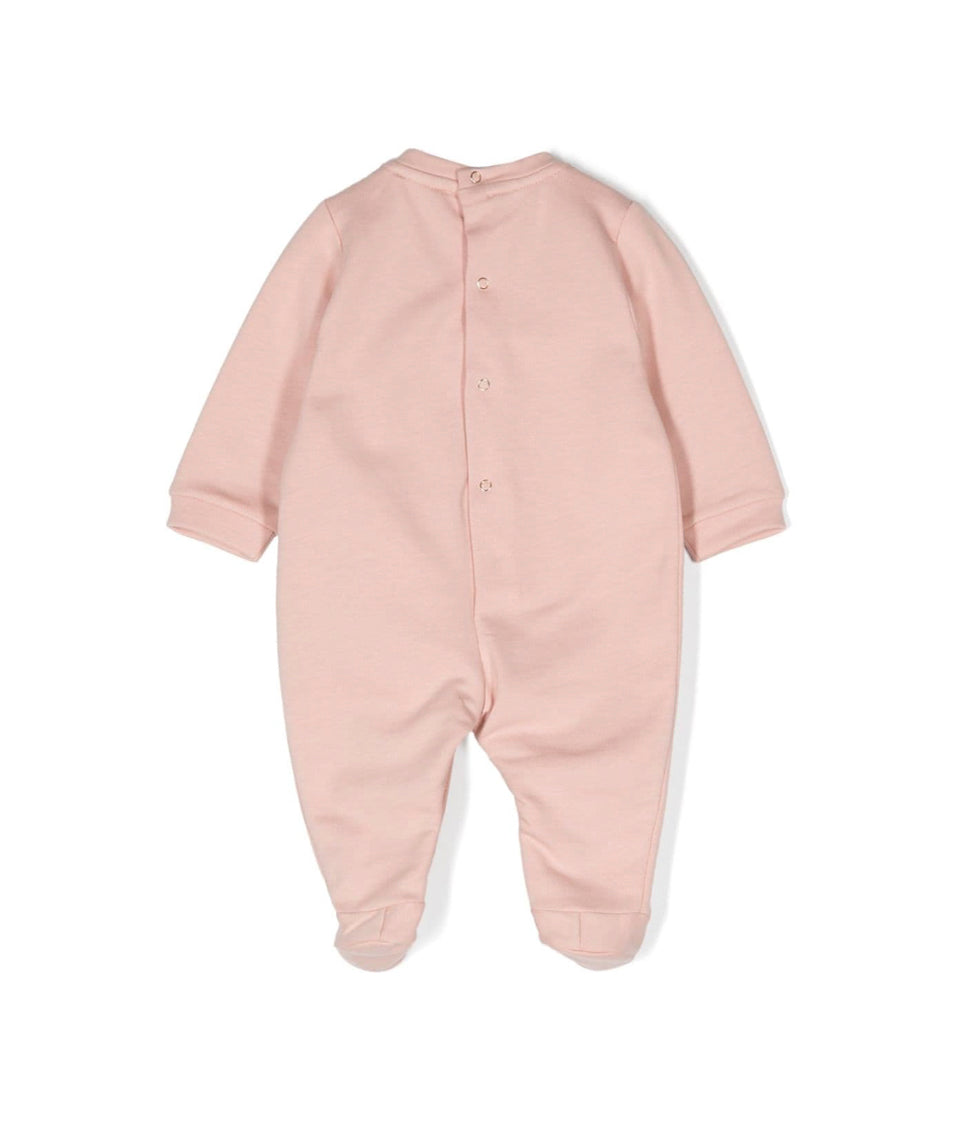 Elisabetta Franchi La Mia Bambina Tutina Desert Rose con Ricamo Logo per Neonate (retro)