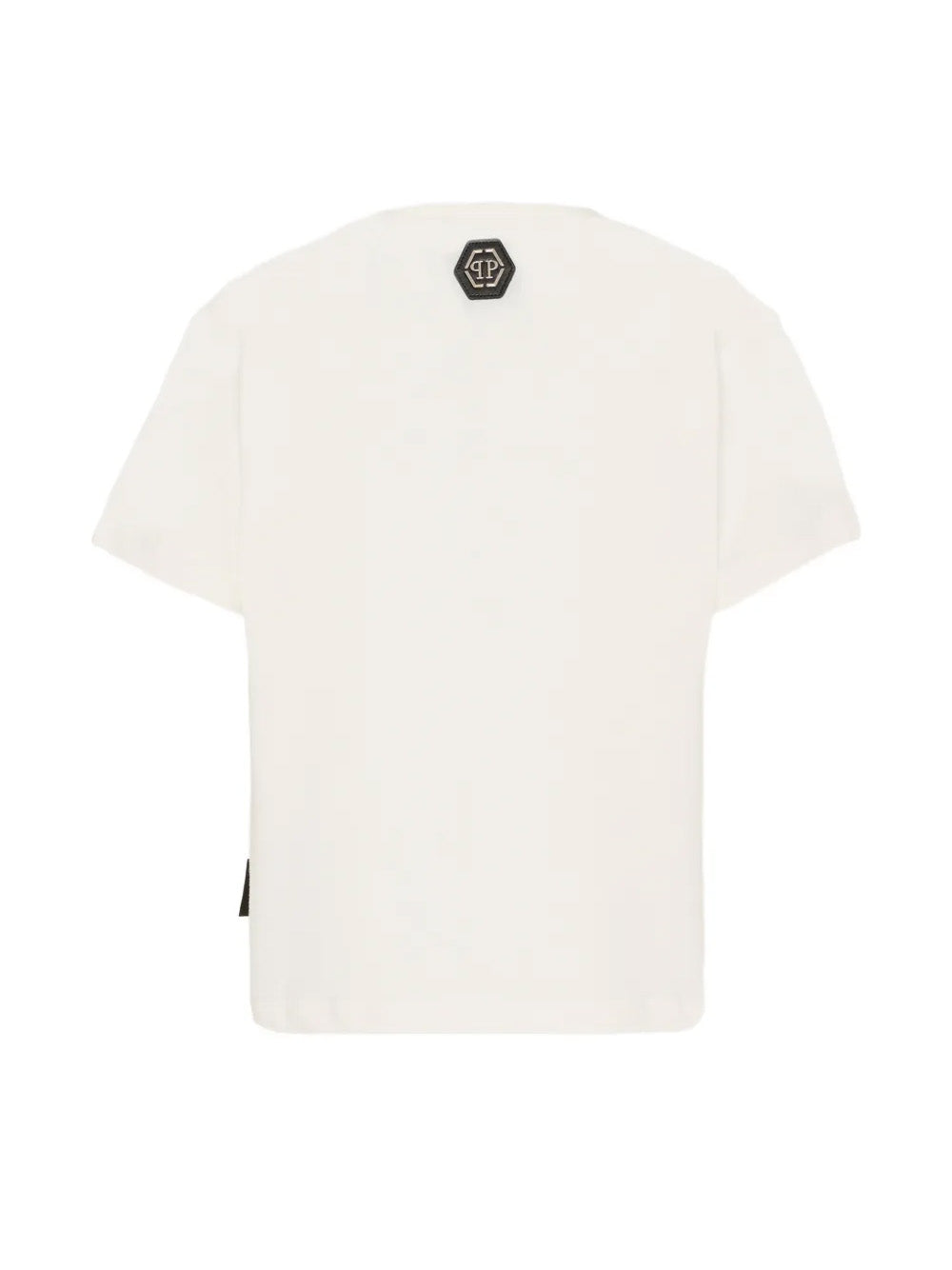 Philipp Plein Kids T-Shirt Bianco con Stampa Multicolor per Bambini