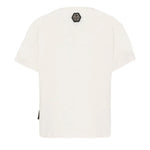 Philipp Plein Kids T-Shirt Bianco con Stampa Multicolor per Bambini
