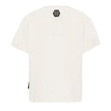 Philipp Plein Kids T-Shirt Bianco con Stampa Multicolor per Bambini