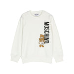 Moschino Kids Felpa Panna con Logo Teddy Bear per Bambini