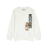 Moschino Kids Felpa Panna con Logo Teddy Bear per Bambini