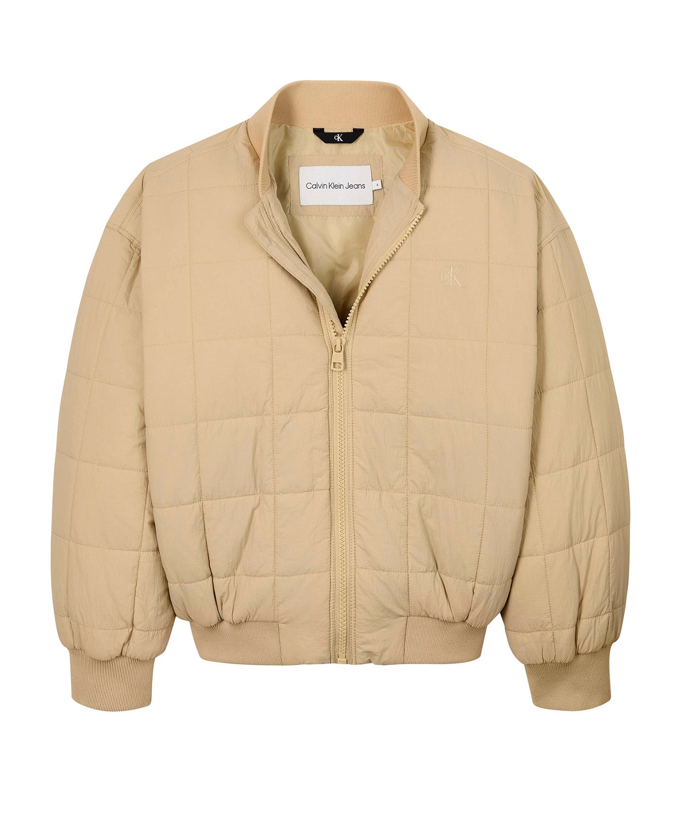 Calvin Klein Kids Giubbino Beige Trapuntato per Bambini