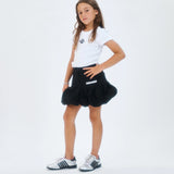Dsquared2 Kids Gonna Plisettata Nera con Dettaglio Scritta Logo a Contrasto per Bambine