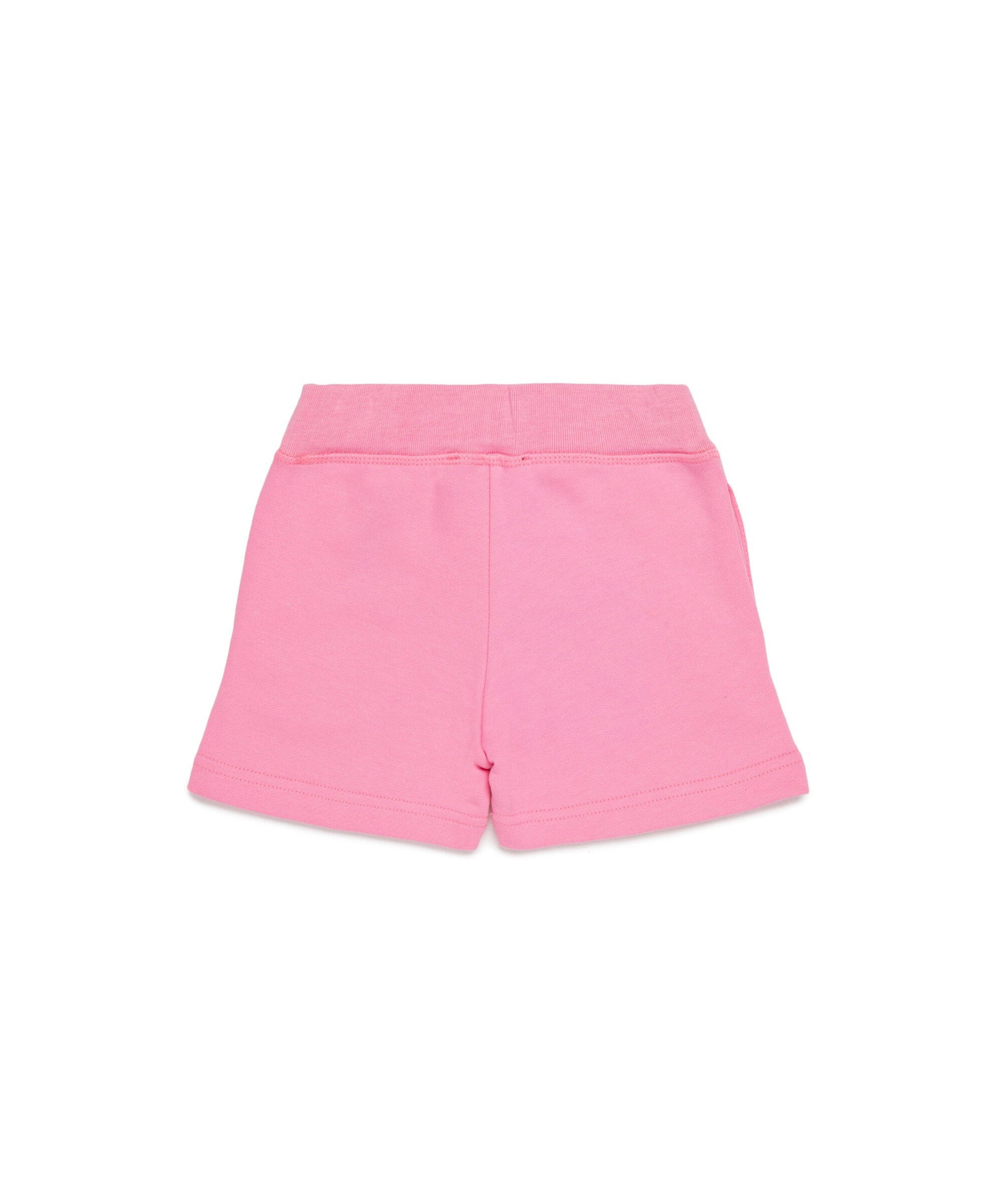 Dsquared2 Kids Short Rosa in Felpa con Logo per Neonate