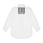 Moschino Kids Camicia Bianca con Stampa Codice a Barre per Bambine (retro)