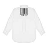 Moschino Kids Camicia Bianca con Stampa Codice a Barre per Bambine (retro)