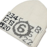 Maison Margiela Kids Cappello Bianco con Logo Numerico Ricamato Unisex