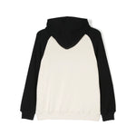 MSGM Kids Felpa Crema/Nero con Cappuccio per Bambini (retro)