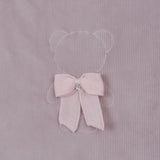 Marlù Coperta Marsalsa (rosa) con Ricamo Teddy e Fiocco per Neonate