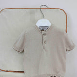 Le Coconne Polo Sabbia per Neonati