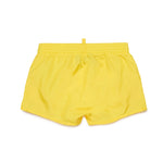 Dsquared2 Kids Costume Giallo con Stampa Logo per Neonati