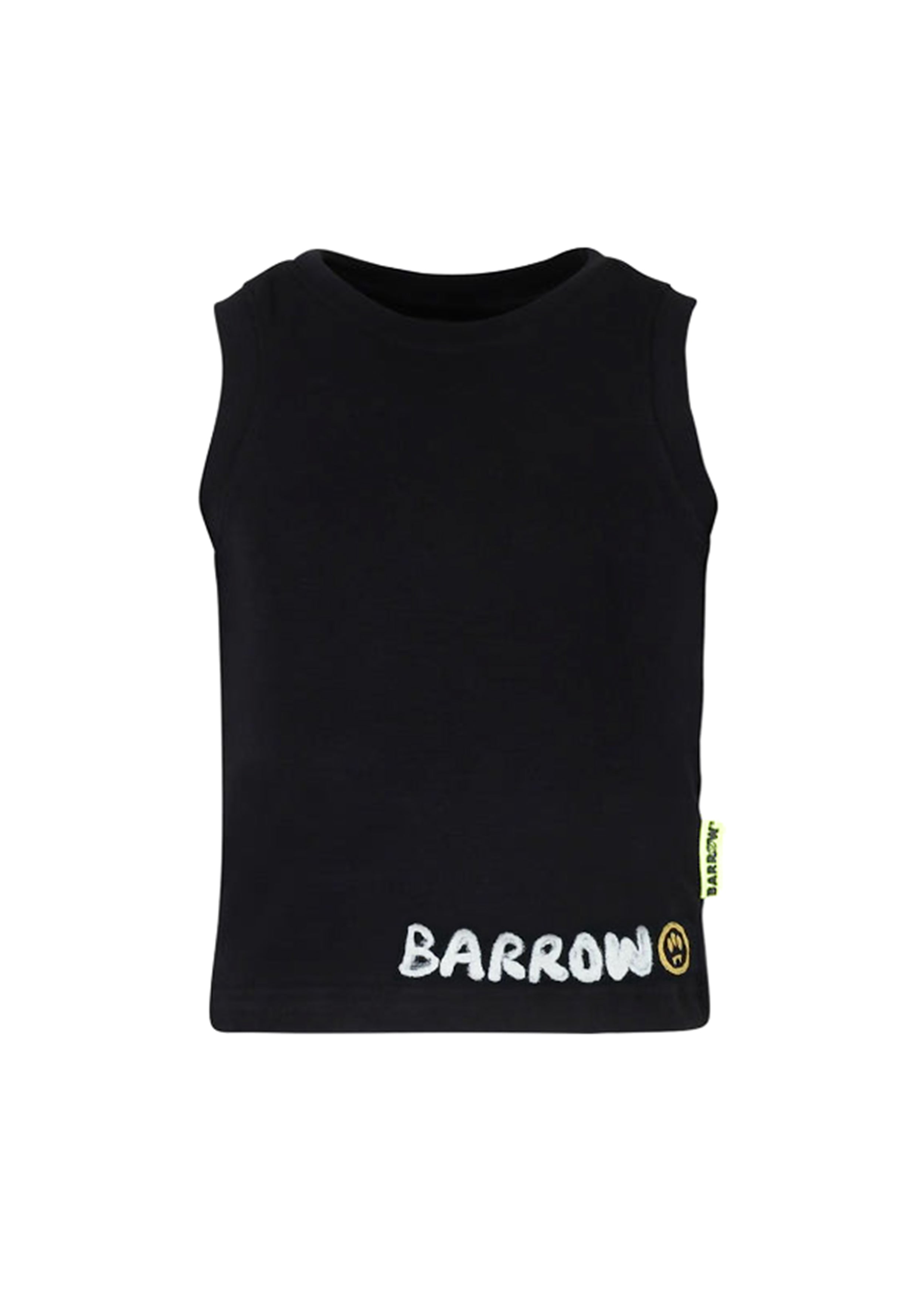 Barrow Kids Canotta Nera con Stampa Logo per Bambini