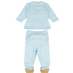 Moschino Kids Completo Teddy Celeste per Neonati