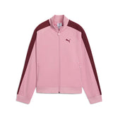 Puma Kids Felpa con Zip Colletto Alto Rosa per Bambine