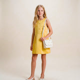 Elisabetta Franchi La Mia Bambina Borsetta a Tracolla Avorio con Applizazioni Mini Loghi per Bambine