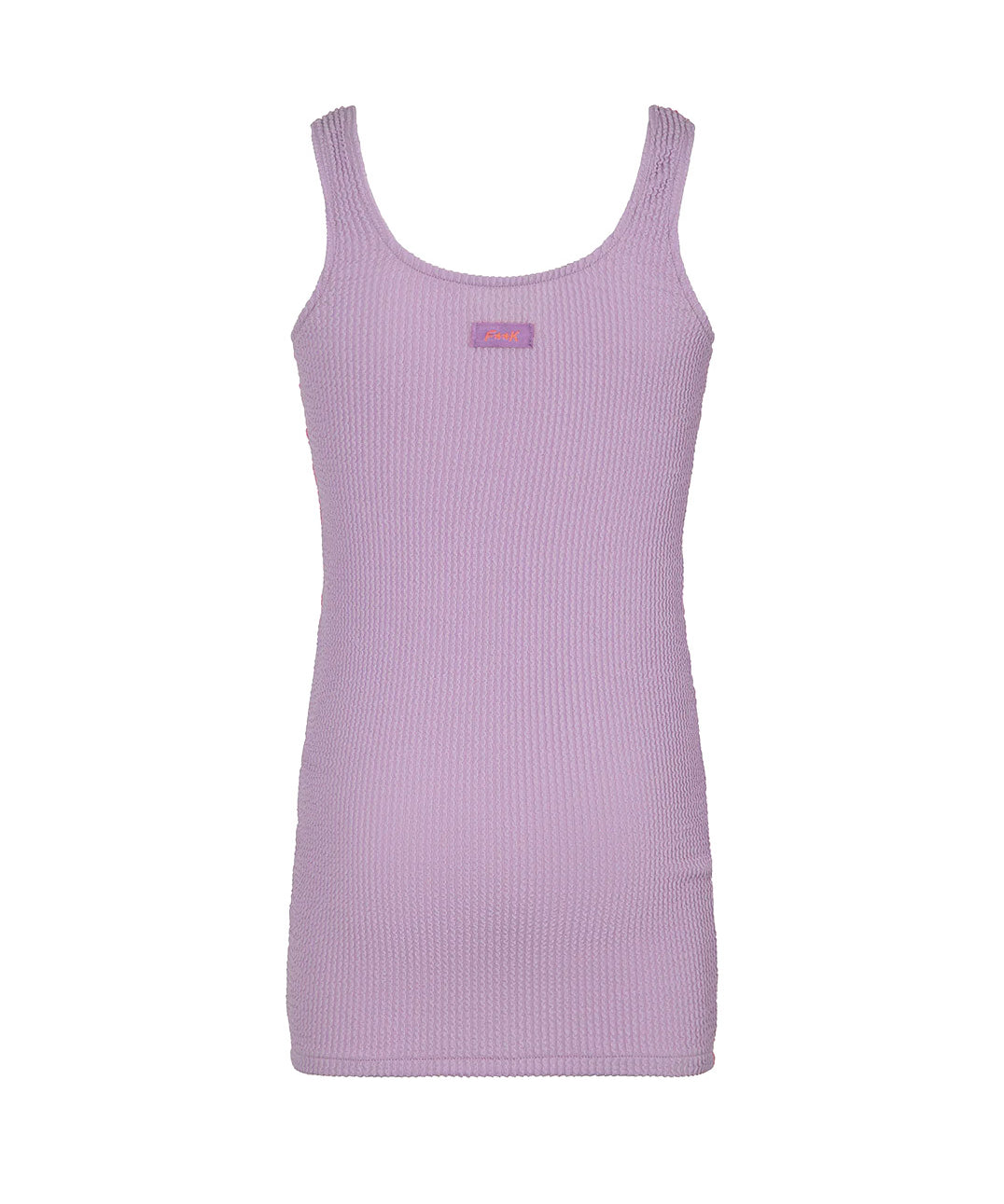 F**K Kids Abito Lilla e Fucsia con Logo per Bambine