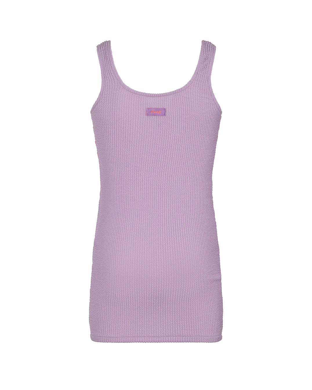 F**K Kids Abito Lilla e Fucsia con Logo per Bambine