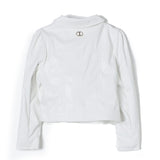 Twinset Kids Giubbino di Pelle Bianco con Volant per Bambine (retro)