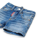 Dsquared2 Kids Short Denim Blu per Neonati