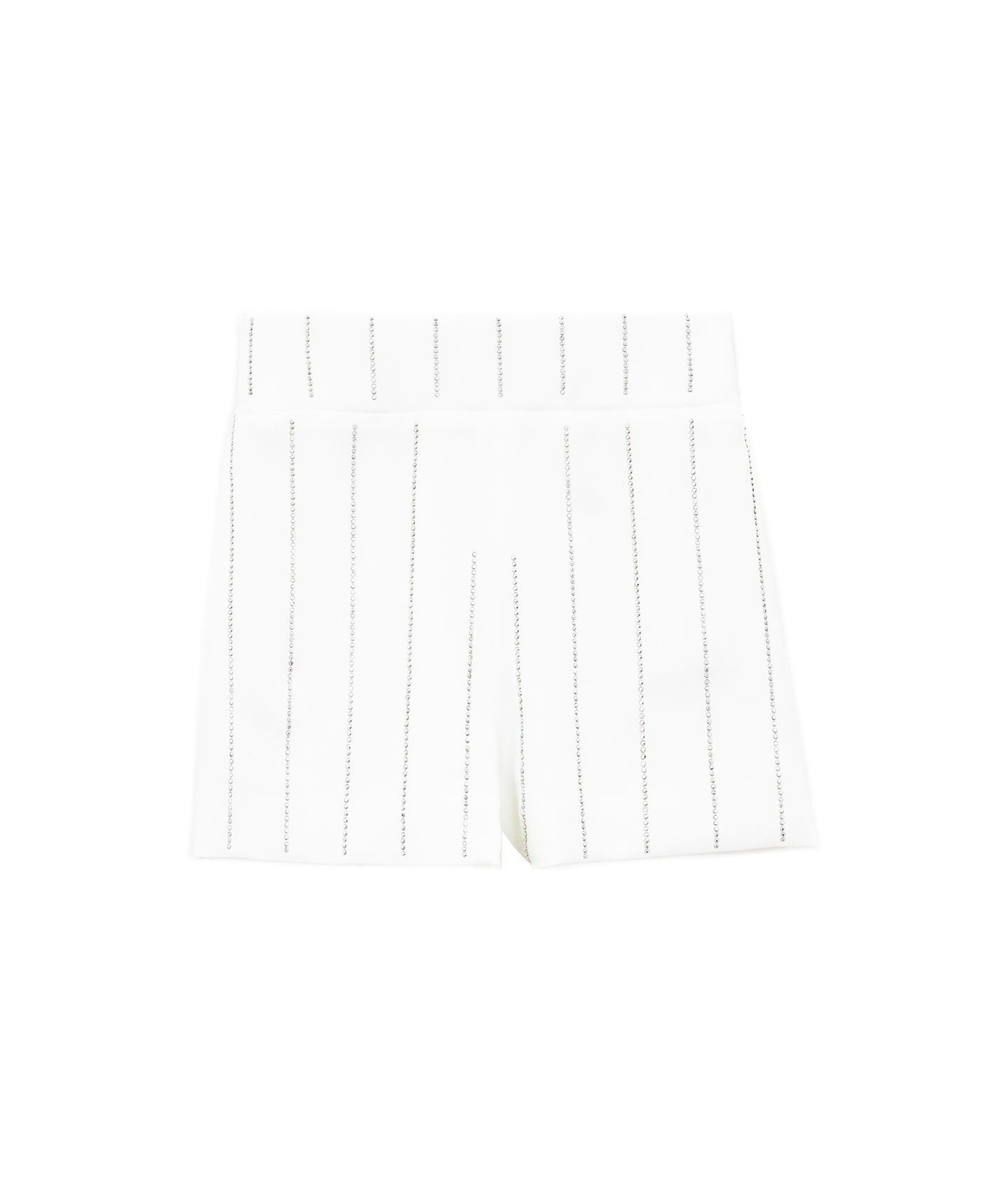 Patrizia Pepe Short Bianco con Strass per Bambine
