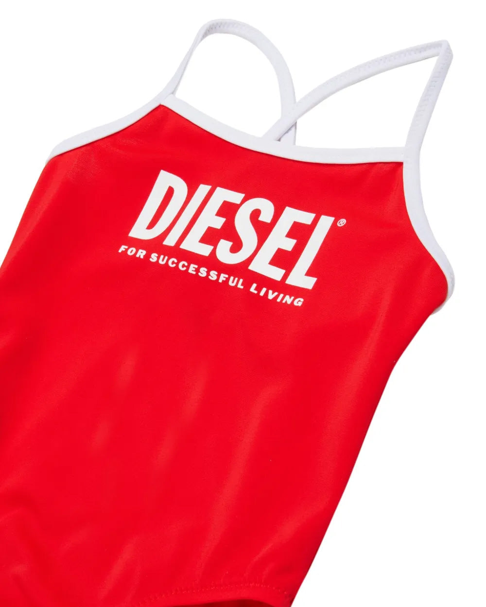 Diesel Kids Costume Intero Rosso/Bianco per Neonate
