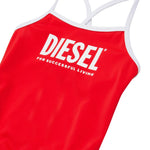 Diesel Kids Costume Intero Rosso/Bianco per Neonate