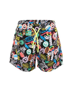 Barrow Kids Costume Short Fantasia Logo All-Over per Bambini
