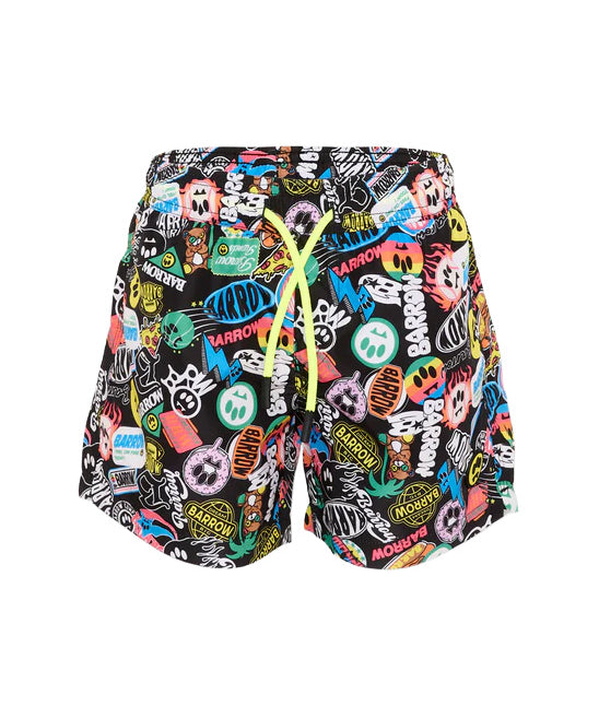 Barrow Kids Costume Short Fantasia Logo All-Over per Bambini