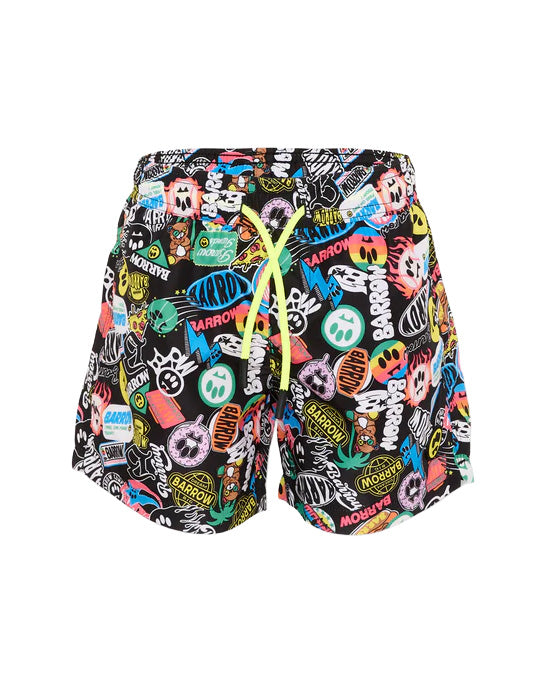 Barrow Kids Costume Short Fantasia Logo All-Over per Bambini