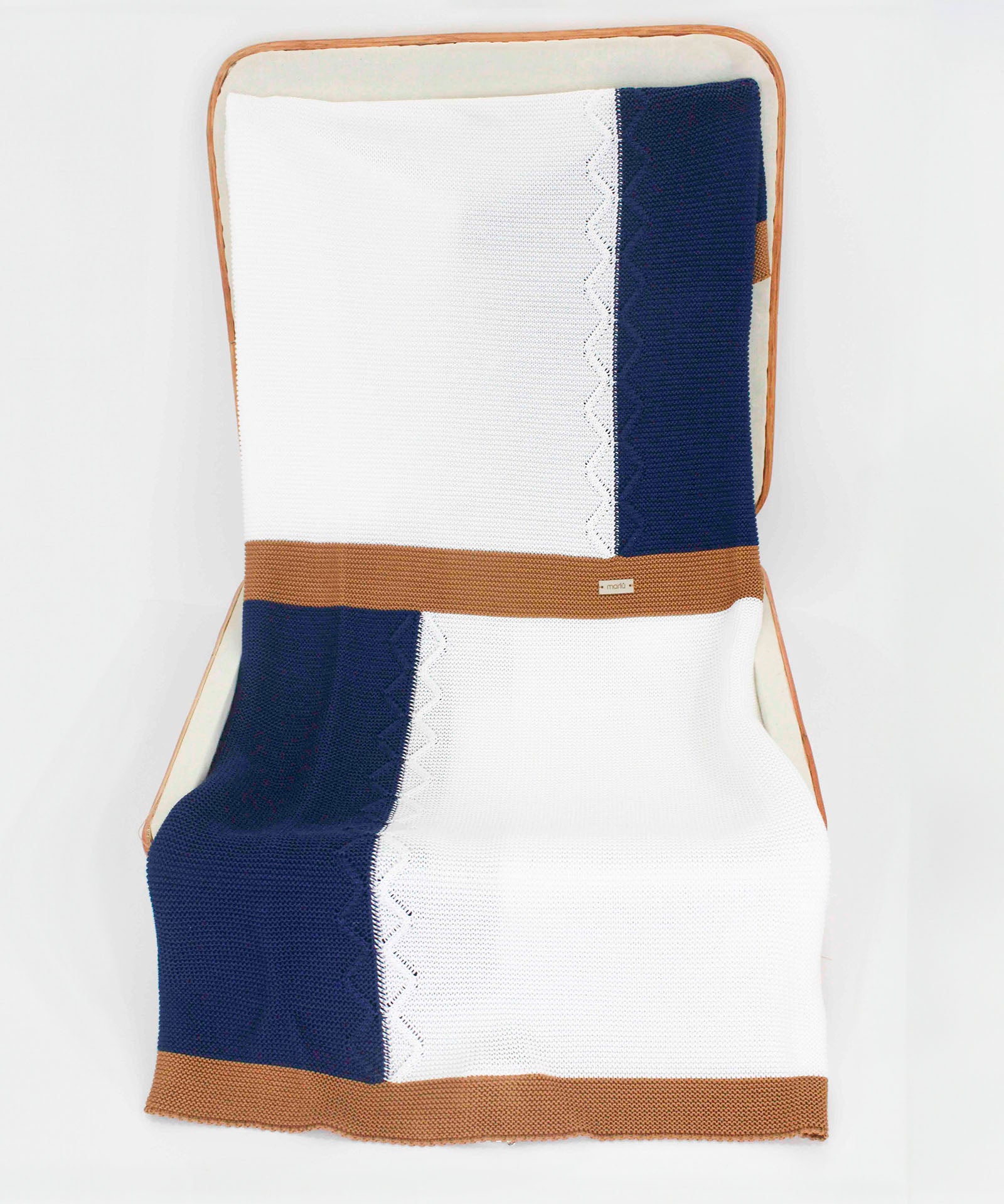 Marlù Coperta Bianco/Blu per Neonati