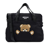 Moschino Kids Borsa Fasciatoio Nero con Teddy e Logo