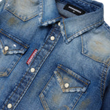 Dsquared2 Kids Camicia in Denim con Patch Unisex